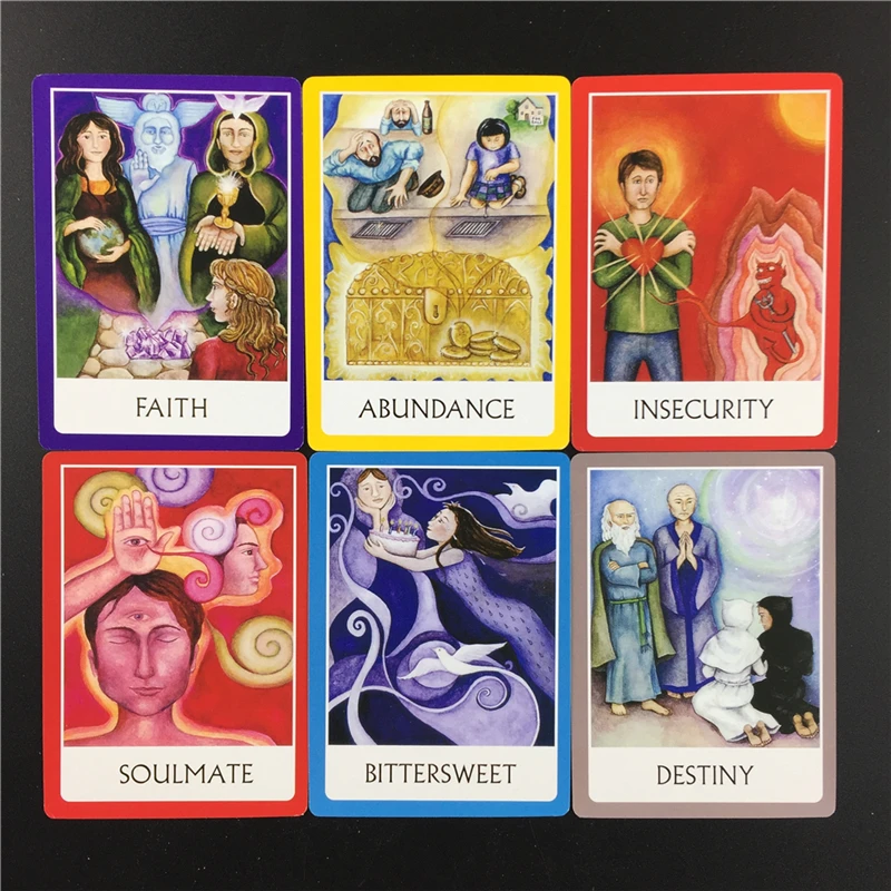 Симпатичная чакра WisdomTarot английские карты с изображением ораклов набор для