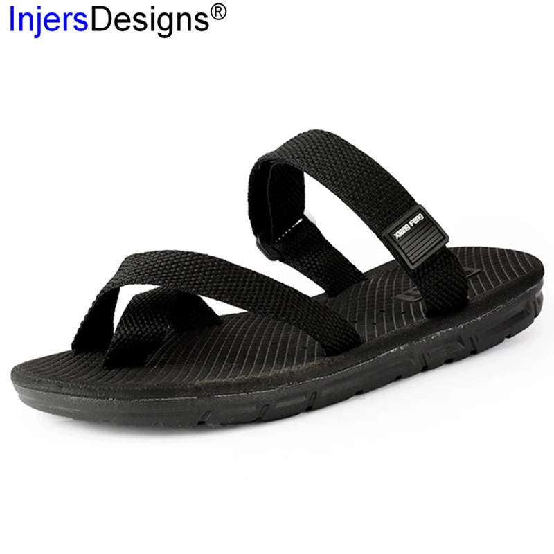 Лидер продаж Мужские шлепанцы Светильник Пляжная обувь Вьетнамки Цвет черный