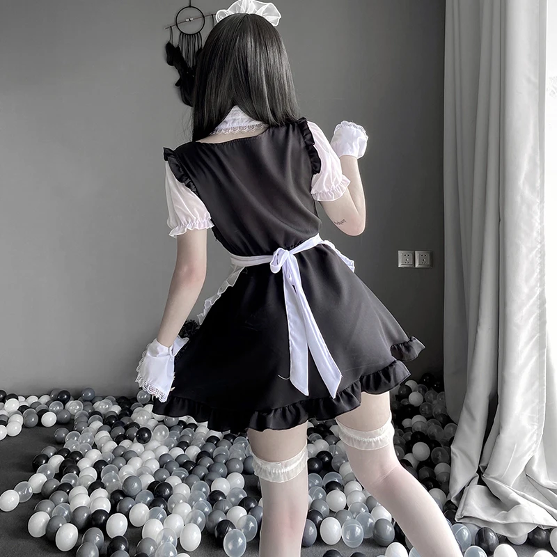 

Women Maid Costume Sexy Cosplay Lingerie Servant Apron Dress Ladies Babydoll Dresses Sexy Outfit Hot Role Play Costume
