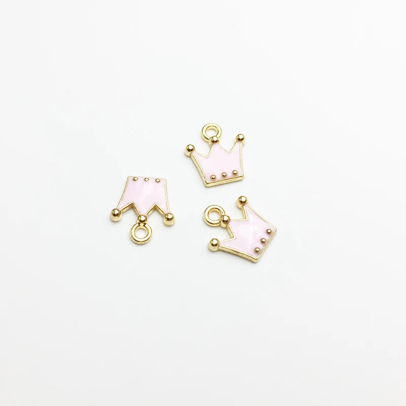 11*12 мм KC Золотой Цвет тон Корона Форма Эмаль Шарм Подвески для бижутерии материал