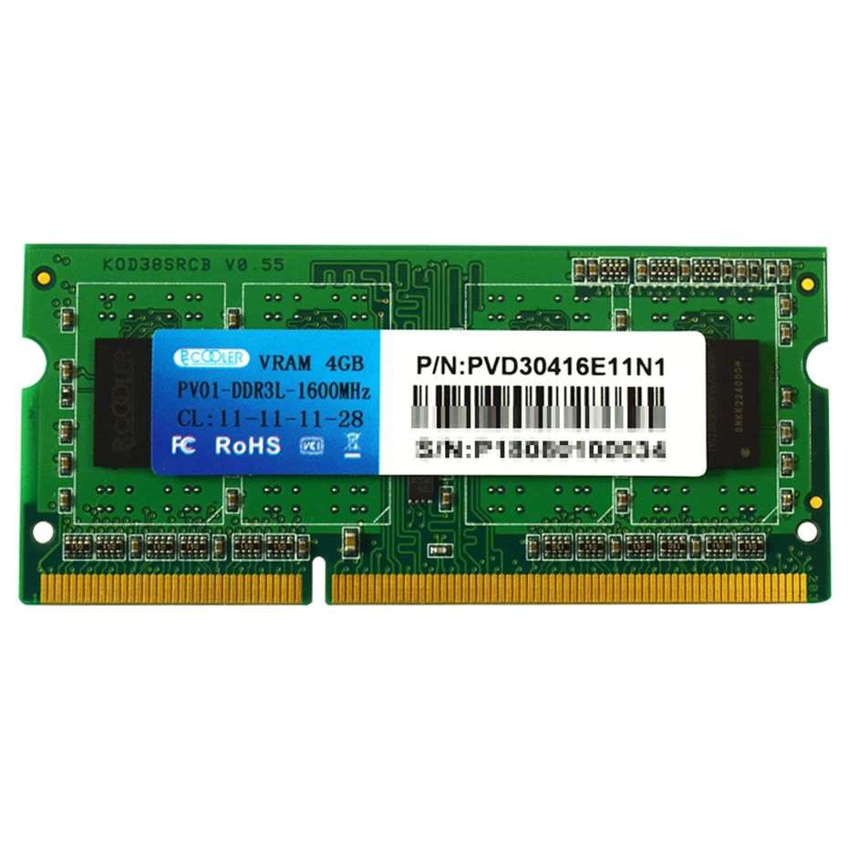 Pccooler DDR3 DDR3L 4 ГБ 8 памяти ноутбука ноутбук ОЗУ 1600 МГц 1 35 в PC3L 12800S Новая память |