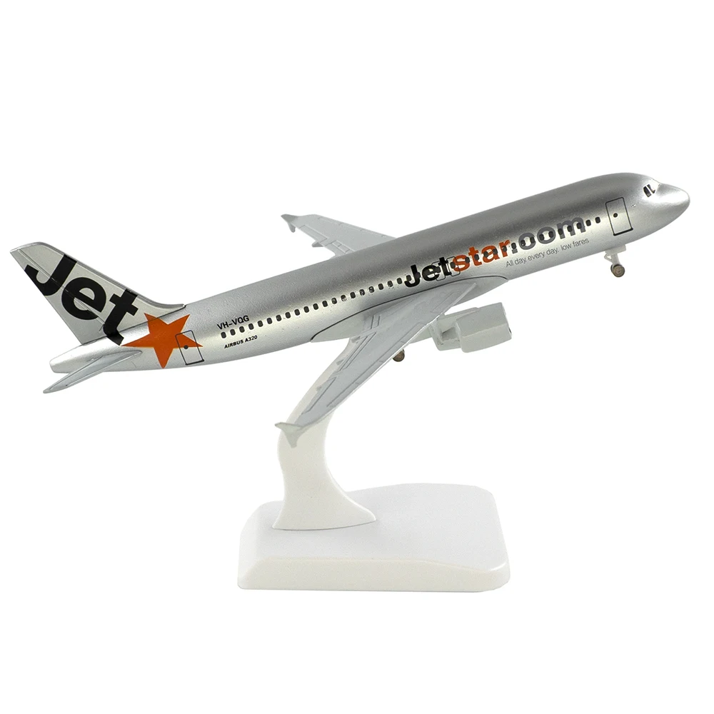 

20cm Aircraft Jetstar Airways Airbus A320 with Landing Gear Alloy Plane Model Toys Children Kids Gift for Collection Descration