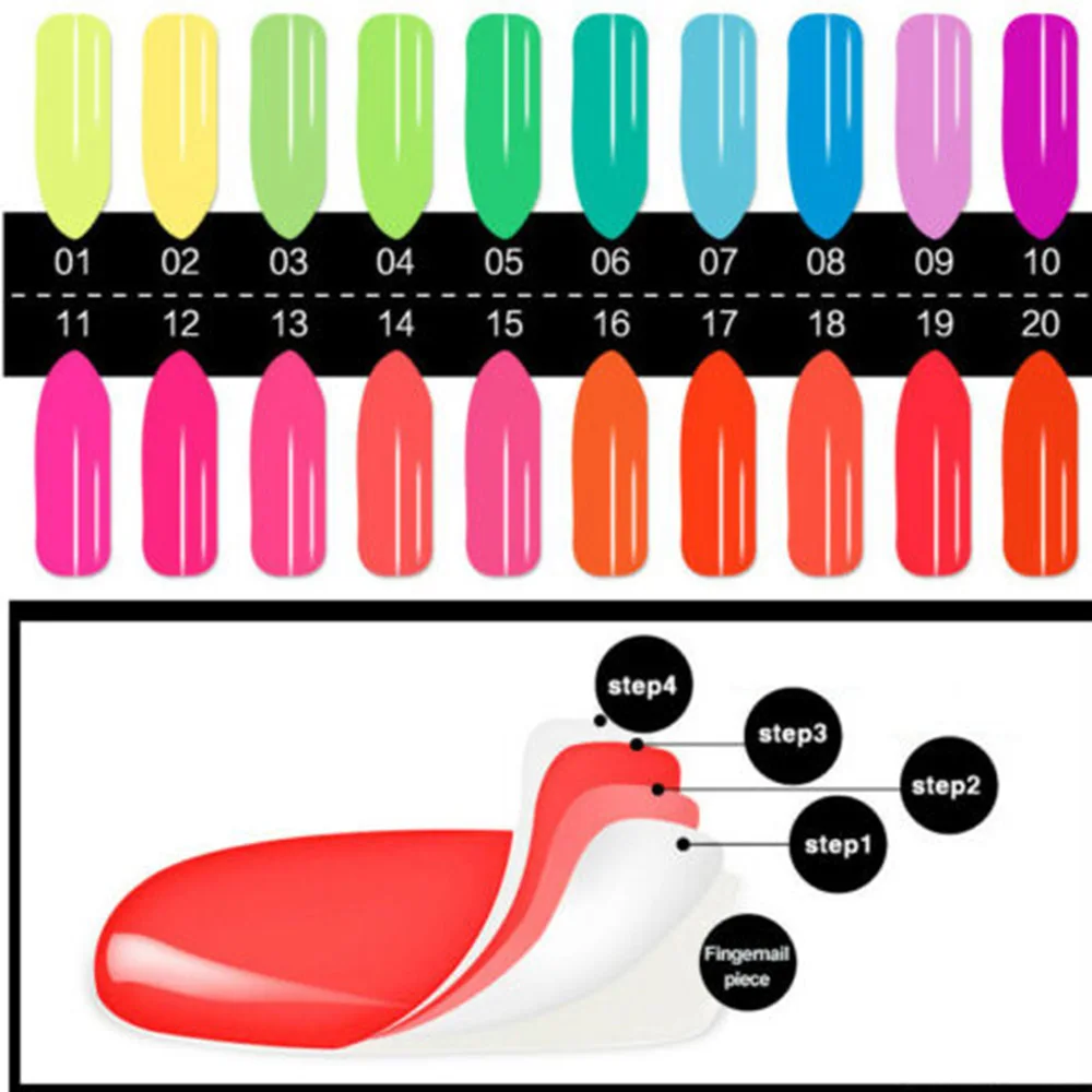 Светящийся Гель лак для ногтей Флуоресцентного свечения в темноте УФ