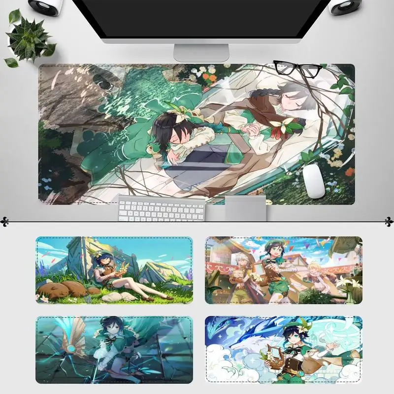 

Sale Venti Genshin Impact Mouse Pad PC Laptop Gamer Mousepad Anime Antislip Mat Keyboard Desk Mat For Overwatch/CS GO