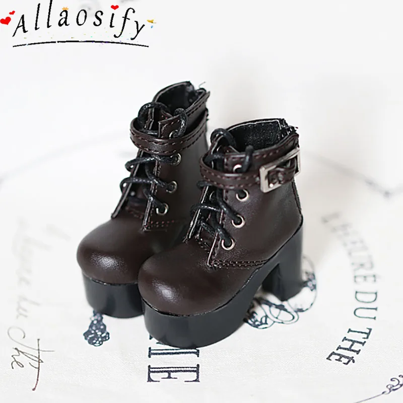 Туфли Allaosify BJD 1/3 1/4 для девочек черные белые коричневые туфли на высоком каблуке |
