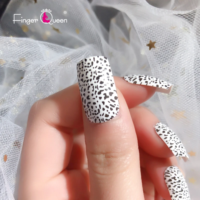 Накладные ногти Fingerqueen 24 шт./компл. прессованные на палец девушки красивые