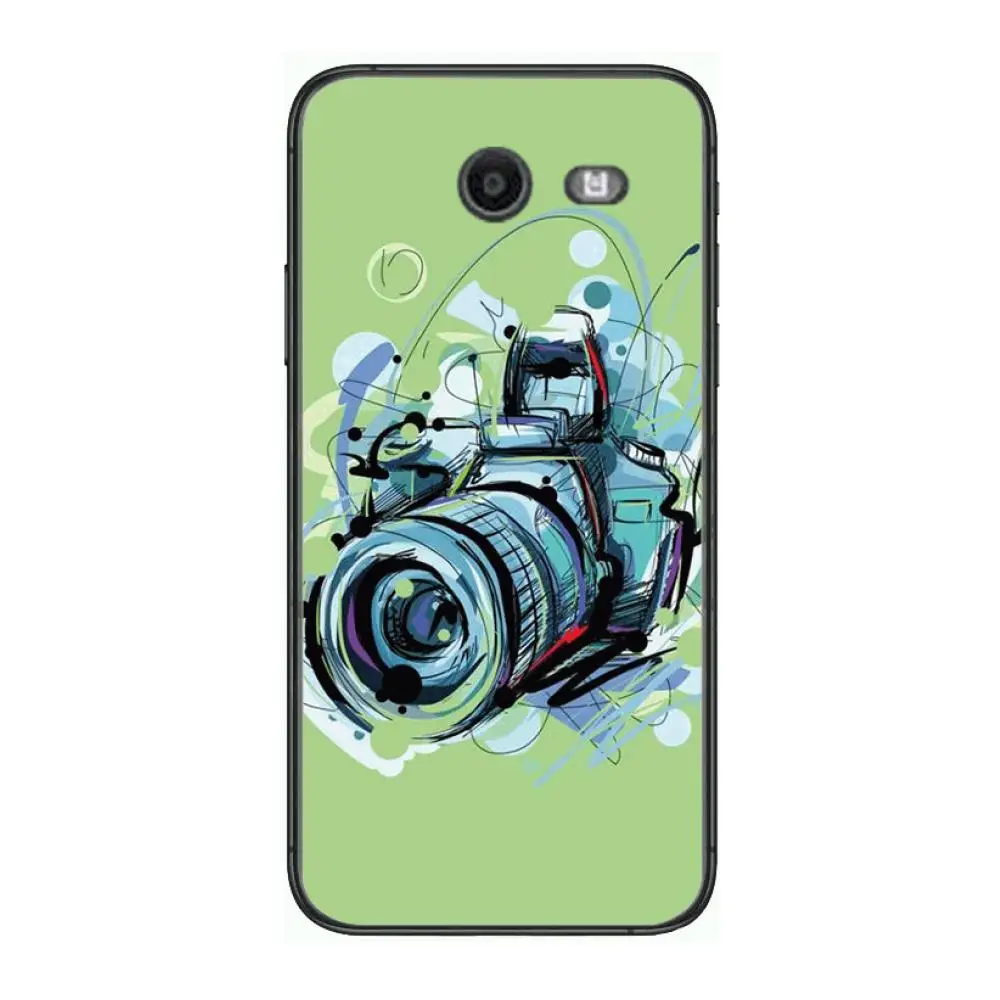

Camera photo Style Phone Case Hull For Samsung Galaxy J 4 3 5 6 7 8 EU 2018 Plus 2017 Black Shell Art Cell Cover TPU