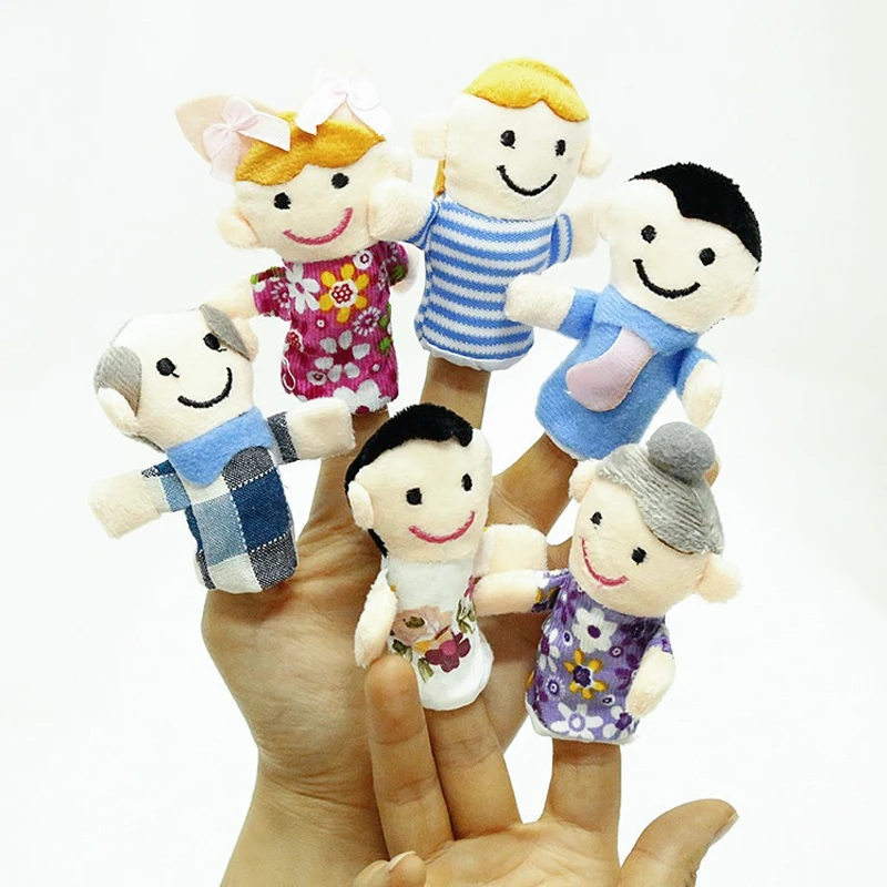

Finger Puppets Baby Mini Whole Family Plush Doll Finger Puppets Theater Family Plush Toys For Children Gifts
