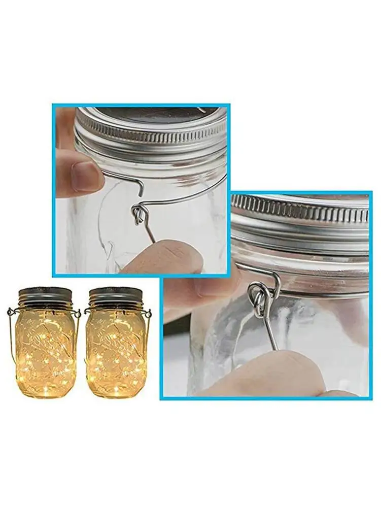 

12 Pack Stainless Steel Wire Handles for Mason Jar, Canning Jars, Mason Jar Hangers and Hooks for Regular Mouth