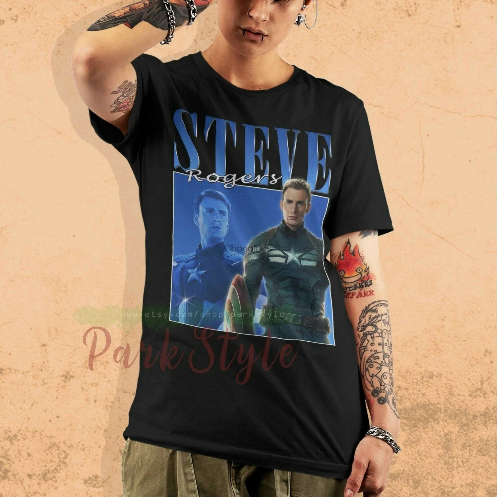 Футболка с принтом Стива Роджерса |