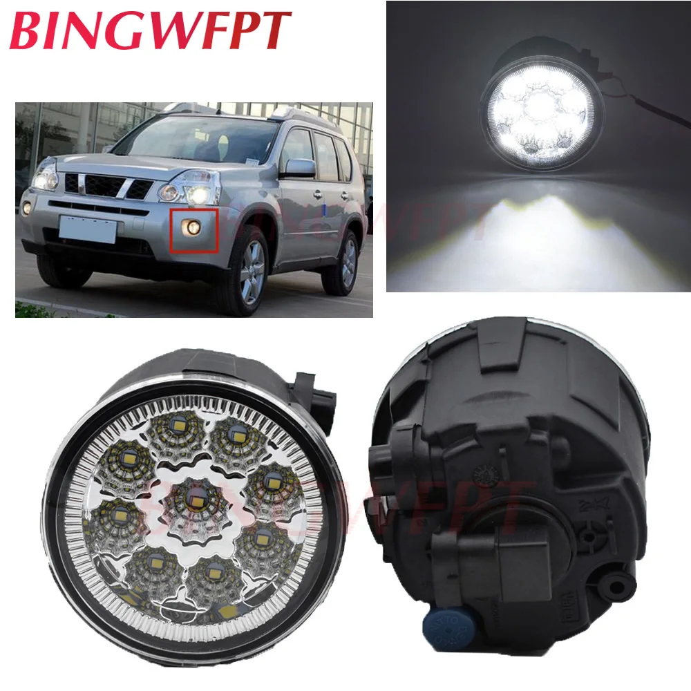 

2 шт./лот Автомобильная противотуманная фара в сборе, светодиодные противотуманные фары 90 мм для Nissan X-Trail T31 2007 2008 2009 2010 2011 2012 2013 галогенные ла...