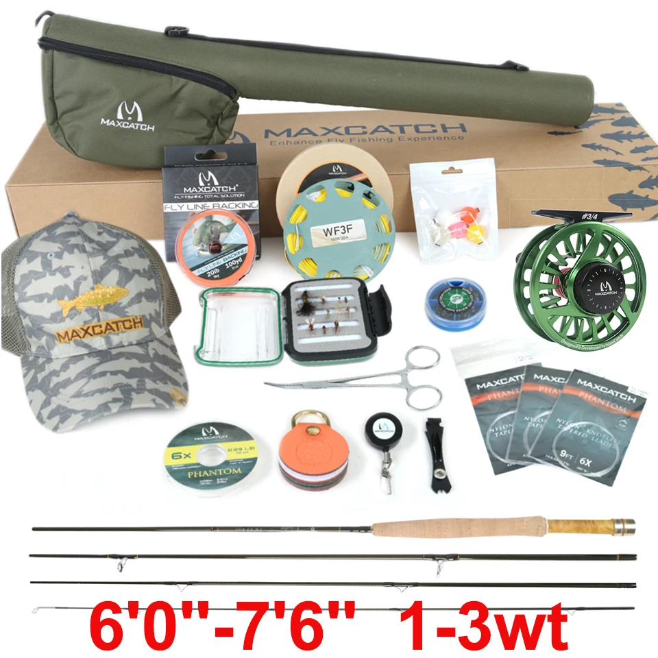 Maximumcatch Maxcatch v-feather Fly рыболовный комплект тяг и Летающая катушка полный комплект легкий вес маленький поток крик