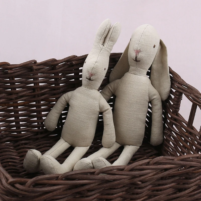 

Игрушечный Кролик 10 дюймов, мягкая кукла, интерактивный подарок, мультяшный кролик, моющаяся хлопковая игрушка для дома, кушетки, подарок на...