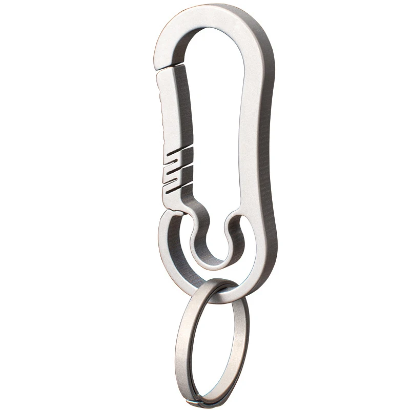 

1 Pcs Titanium Alloy Keychain Lightweight Backpack Hanging Buckle Outdoor Carabiner N66
