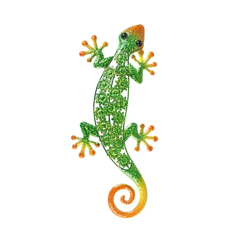 

Metal Gecko Wall Decoration for Garden Outdoor Animal Statues or Home Wall Decorative Sculptures