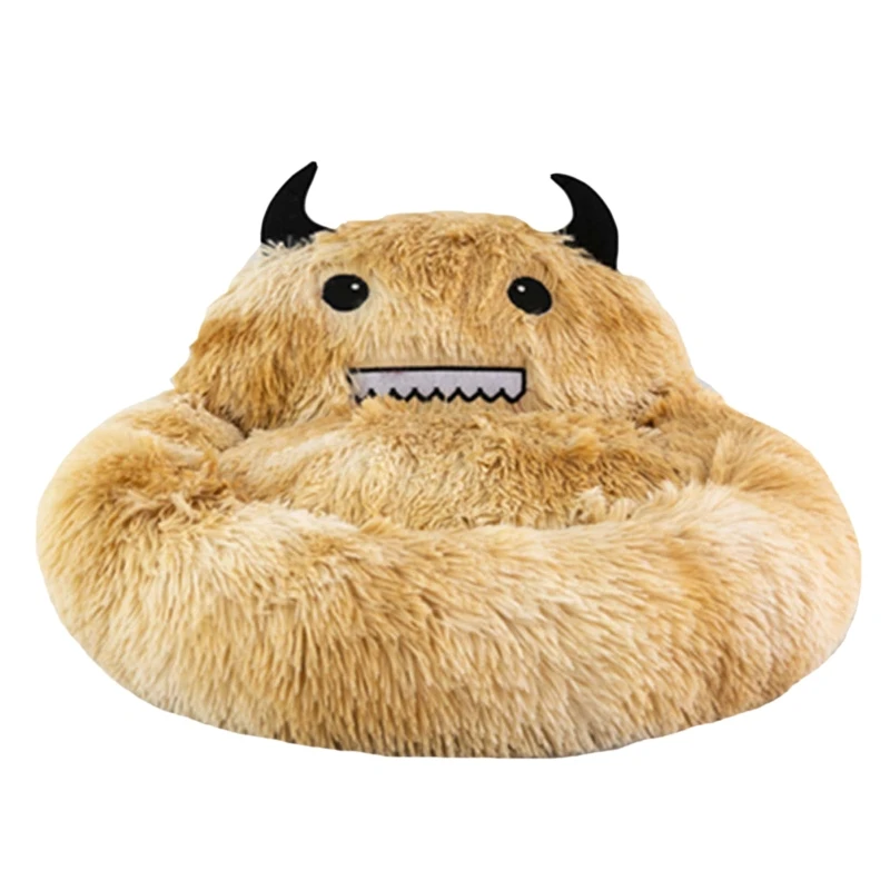 

Plush Monsters Shape Pet Sleeping Bed Warm Winter Cat Nest Mat Washable Kennel Lovely Dog Bed Sofa Cushion Fluffy Soft Household