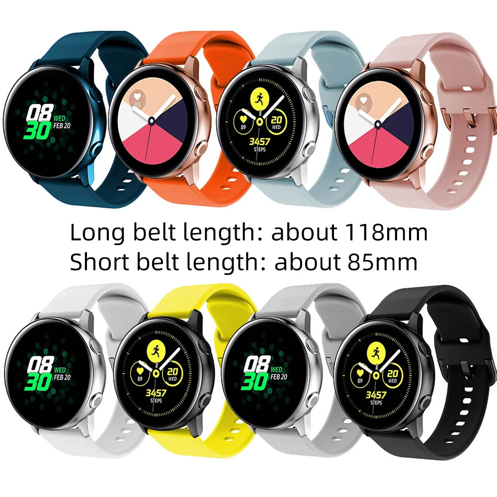Силиконовый спортивный ремешок для Galaxy watch, активный смарт-ремешок для samsung Galaxy watch, сменный ремешок 20 мм