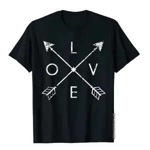 LOVE Tribal Arrows Shirt Cute Positive Vibes Love Gift Cotton TShirt For Men Casual T-Shirts Special Comfortable