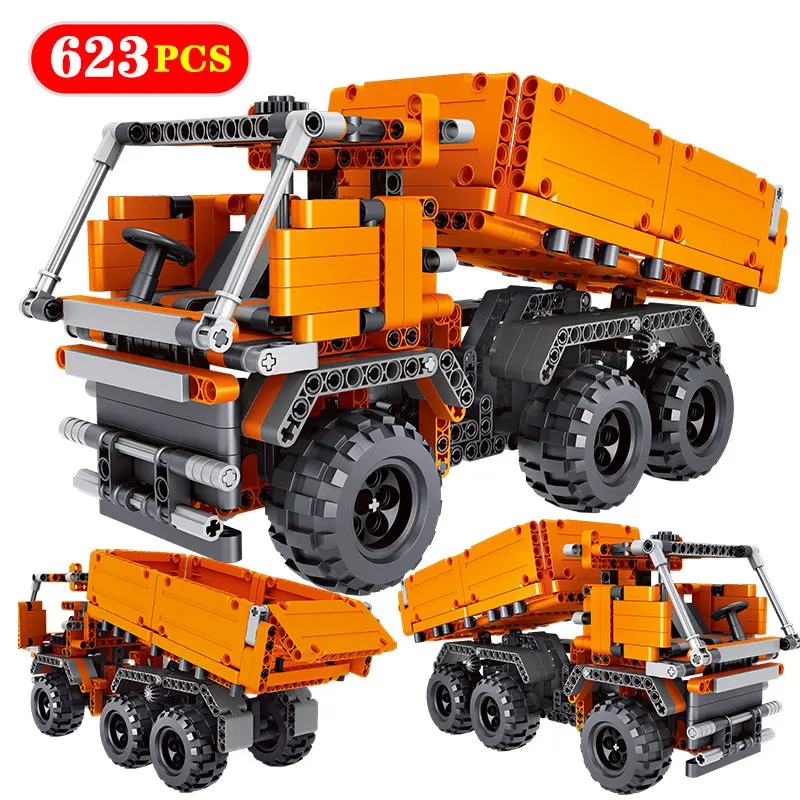 Город Инженерная машина загрузки крана строительные блоки для грузовиков