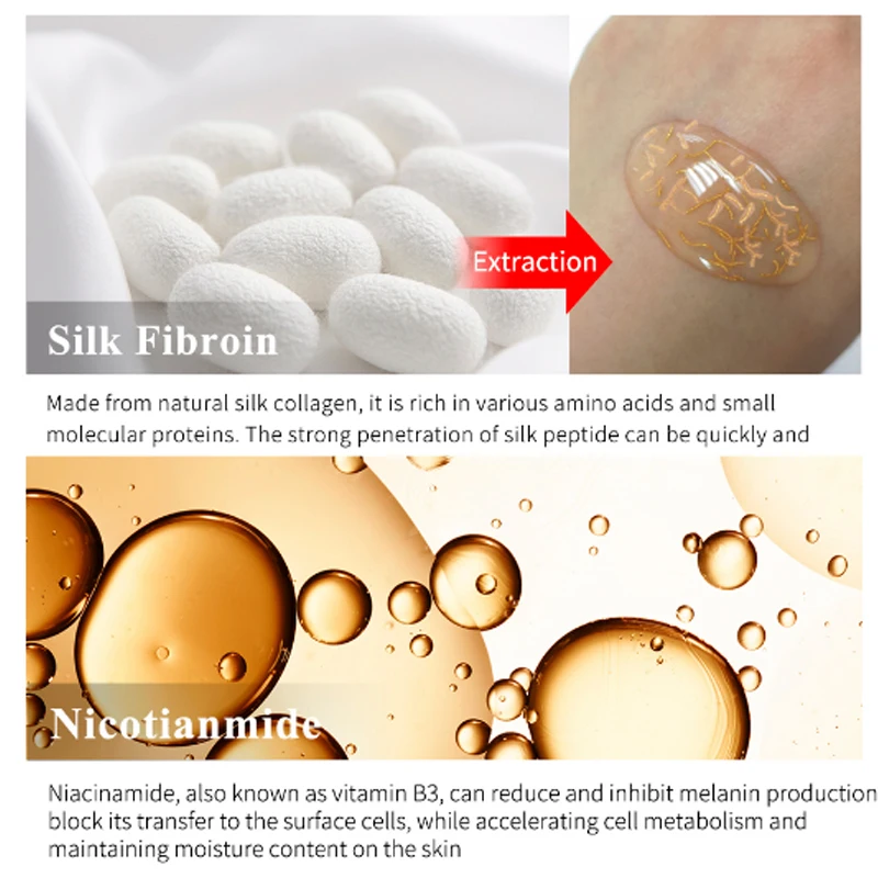 LANBENA Золотая шелковая ампула коллагена сыворотка удаляет меланин осветляет