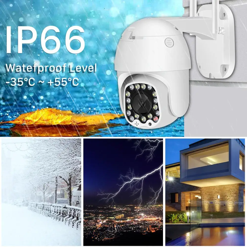 IP камера купольная с 4 кратным увеличением 1080P Wi Fi 2 МП|Камеры видеонаблюдения| |