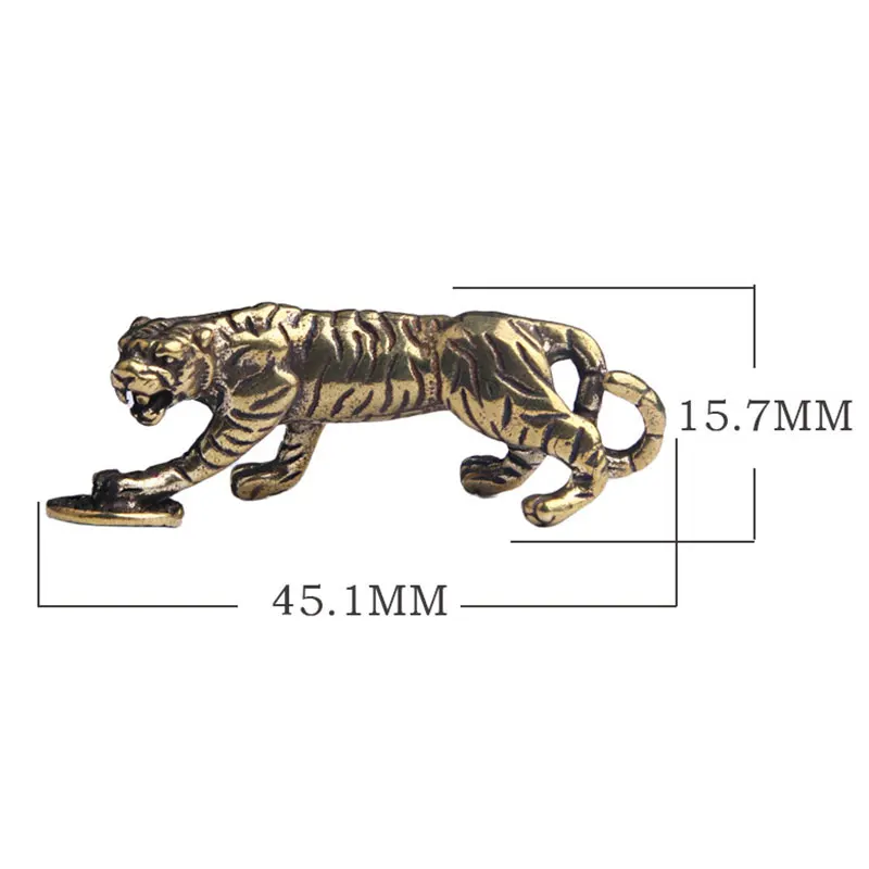New Chinese Zodiac Ornament Year of The Tiger Mini China Home Decoration 2022 Lucky Gift Well-designed Brass | Дом и сад