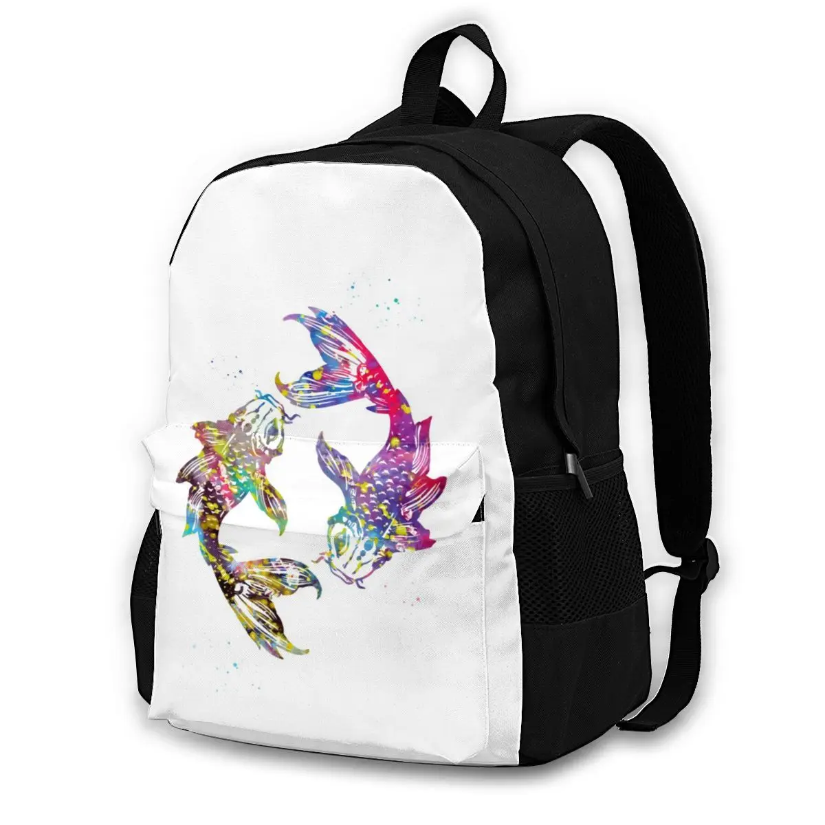 

Goldfish Backpacks Beautiful Polyester Cycling Backpack Tourist Print Bags