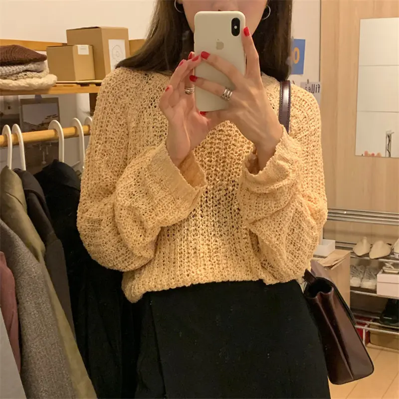 Женский винтажный джемпер с рукавом реглан Alien Kitty Свободный Повседневный