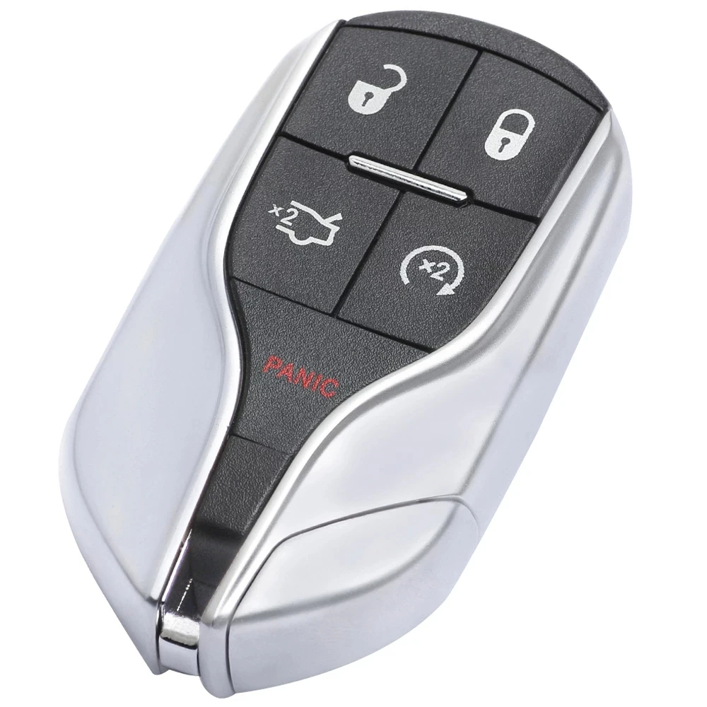 

KEYECU Upgraded 4+1 5 Button 433MHz ID46 Chip Smart Remote Key Fob for Chrysler 300 Dodge Challenger Fiat 500L FCC: M3N-40821302