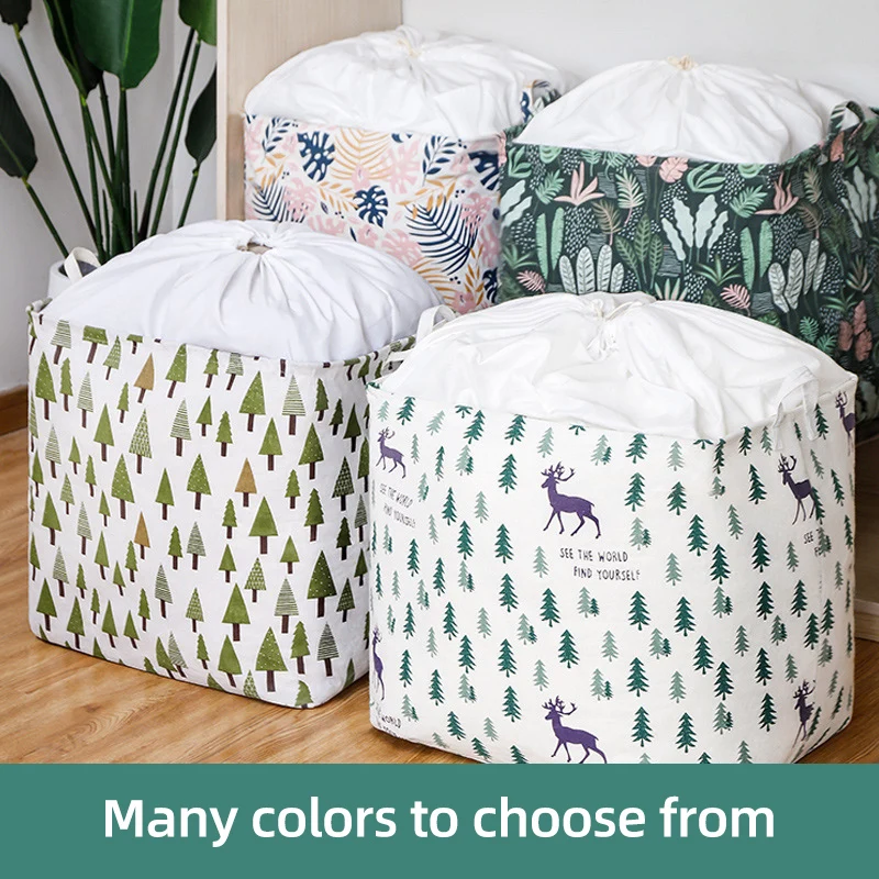 

Large Apacity Laundry Basket Dirty Clothes Storage Beam Mouth Waterproof Foldable Storage Basket Clothes Quilt Storage Bag