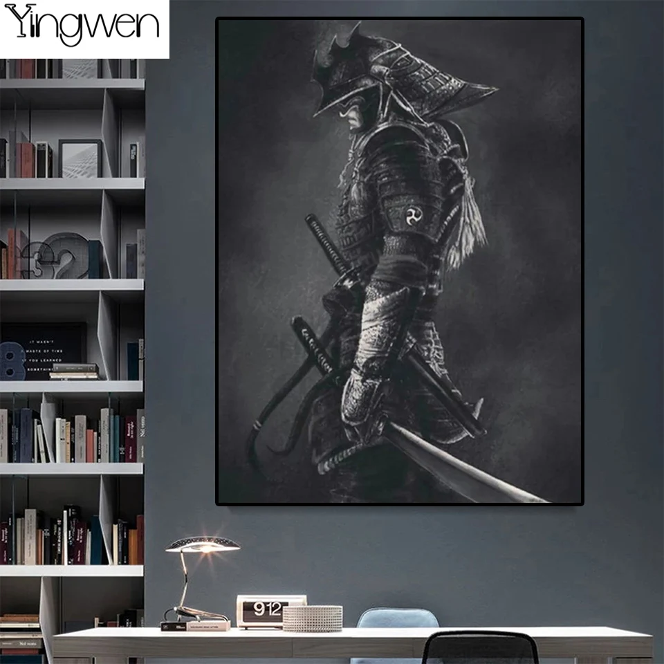 

5d Diamond Painting Japanese Samurai Rhinestone Pictures Full Diamond Embroidery 3D Diamond Mosaic Hobbies Gift Craft Home Decor