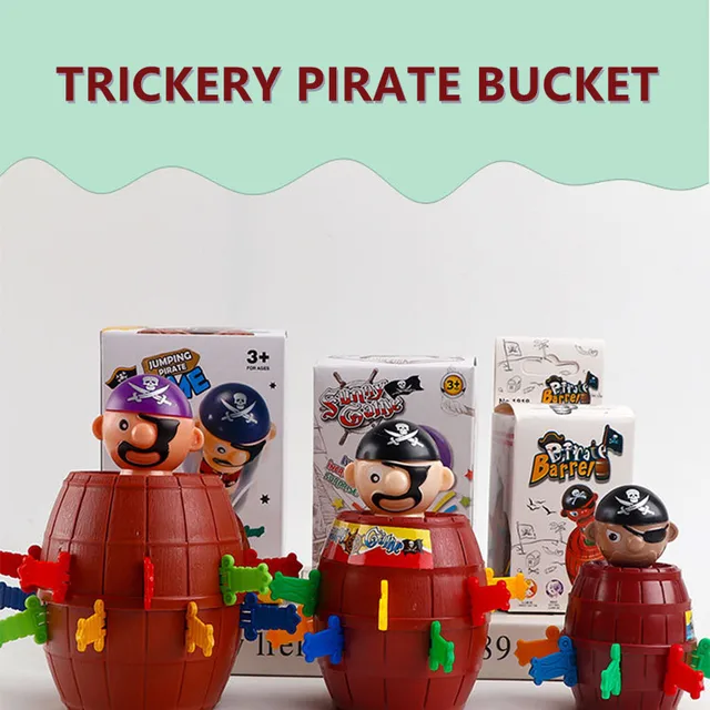 1Pcs Insert Sword Barrel Trickery Punishment Games Pirate Bucket Uncle Parent Child Interactive Party Desktop Games Random Color 3