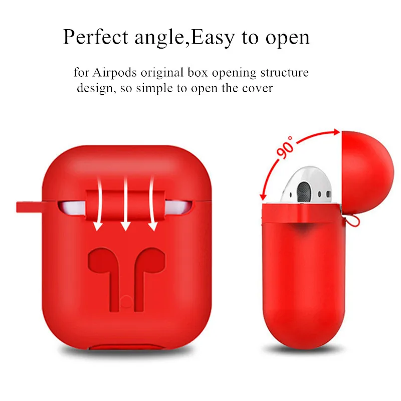 Soft Silicone Case For Apple Airpods Shockproof Cover Earphone Air Pods Protective Waterproof | Электроника