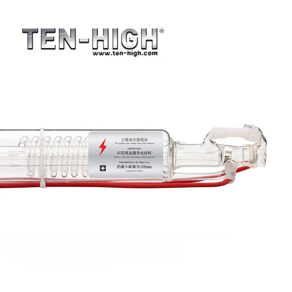 TEN HIGH лазерная трубка 20/30/40/50W CO2 Лазерная стеклянная лампа для лазерного источника