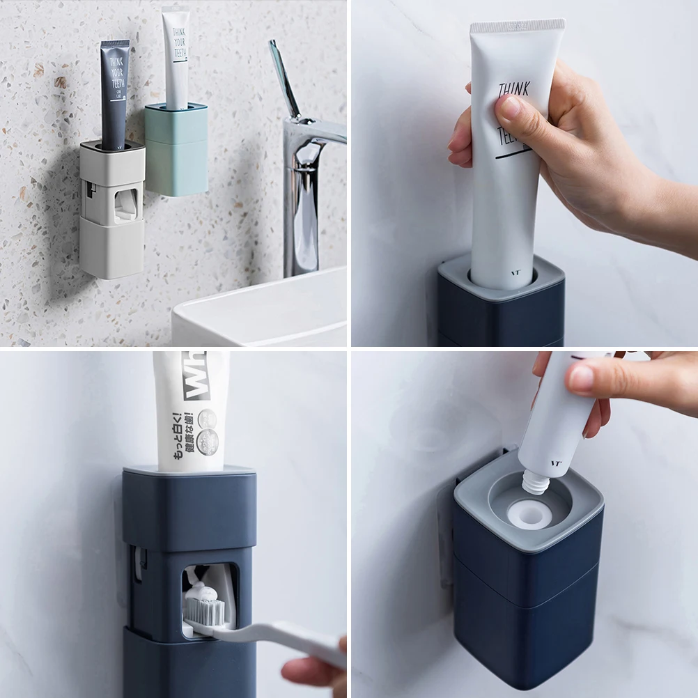 Автоматический Дозатор зубной пасты Пыленепроницаемая настенная подставка для