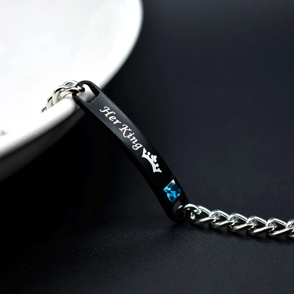 Пара браслетов из нержавеющей стали Материал Браслеты для женщин и мужчин