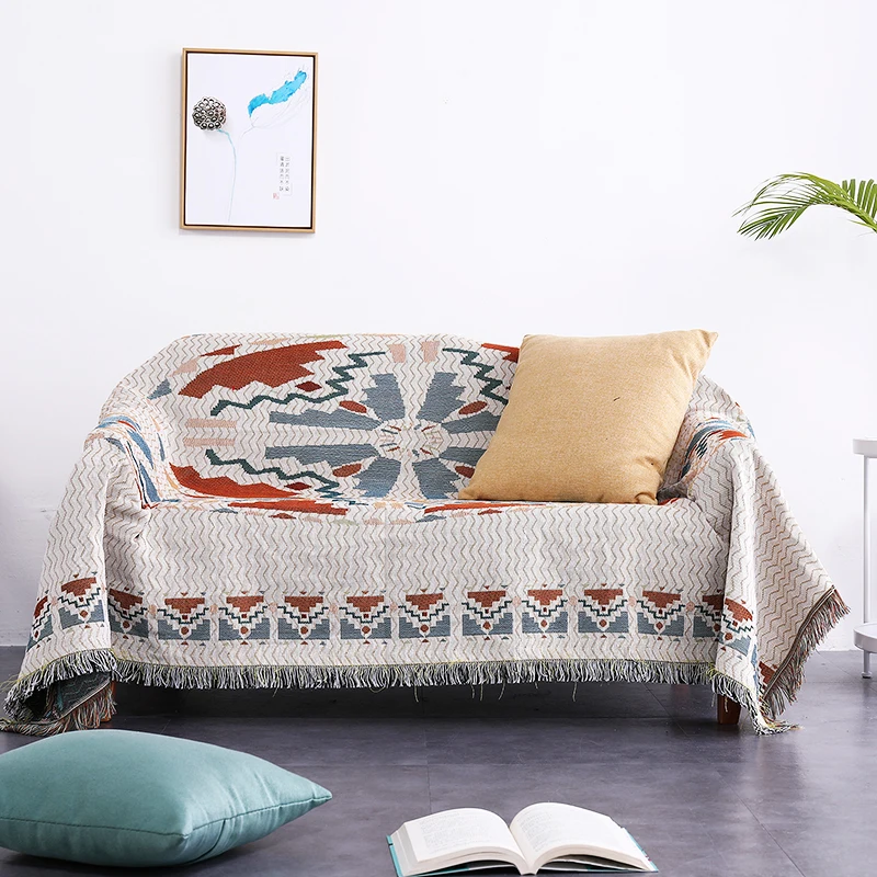 

National Style Geometric Throw Blanket For Chair Sofa cover Towel Knitted Nap Blanket Carpet Tapestry Home Bed Spread Decoration
