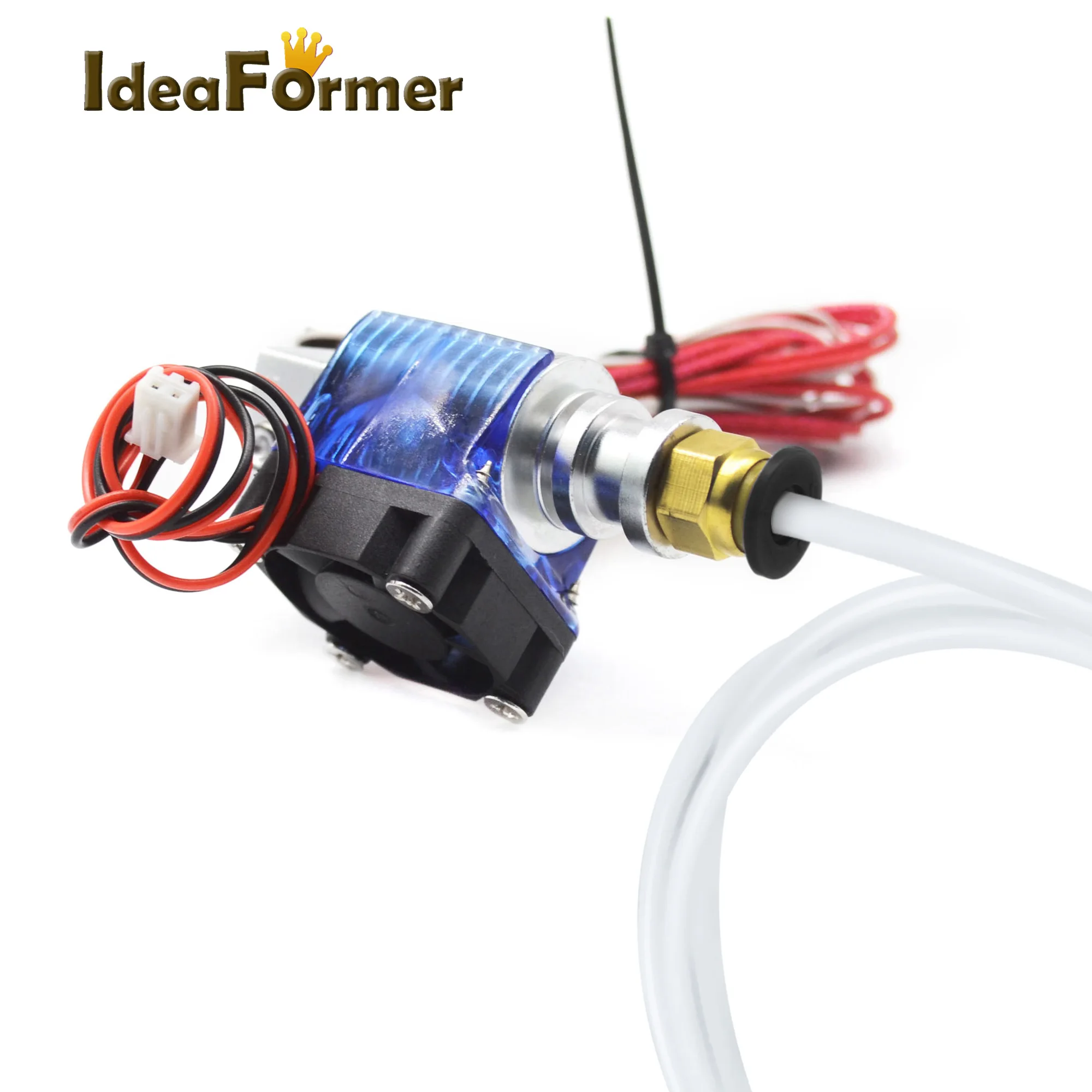 

3D Printer Volcano J-head Hot End Remote Bowden Extruder 0.6/0.8mm Nozzle 12V/24V+Cooling Fan+1M PTFE Tube For 1.75mm filament