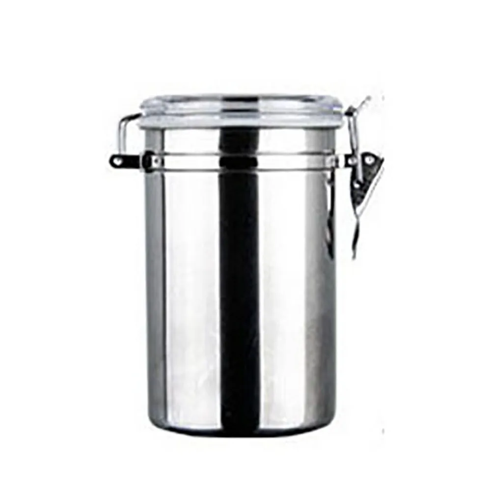 Home Kitchen Stainless Steel Coffee Loose Tea Sugar Canister With Snap Cover Dried Fruit Food Seal Container Jars 4 Inch | Дом и сад