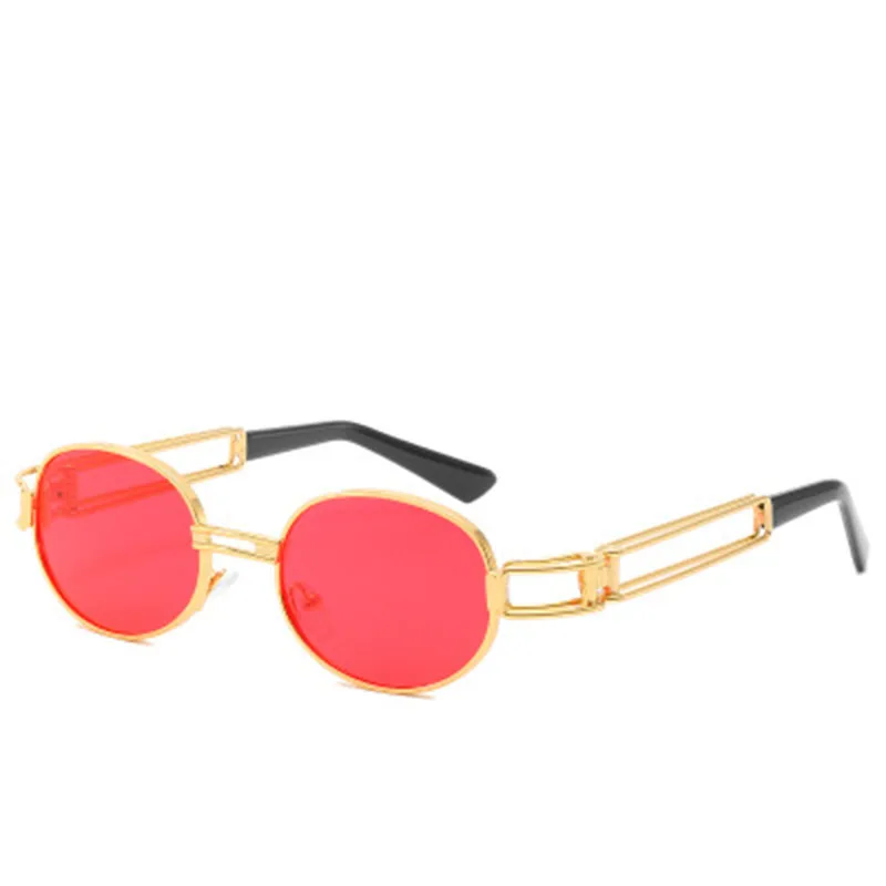 

Gradient Hollow Punk Glasses Women Retro Oval 2021 Vintage Sunglasses Steampunk Men