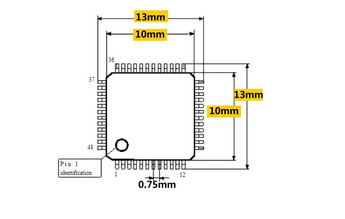 TQFP48/QFP48/LQFP48/CQFP48,  ic- = 0, 75 ,  = 10 1, 0 /13 13