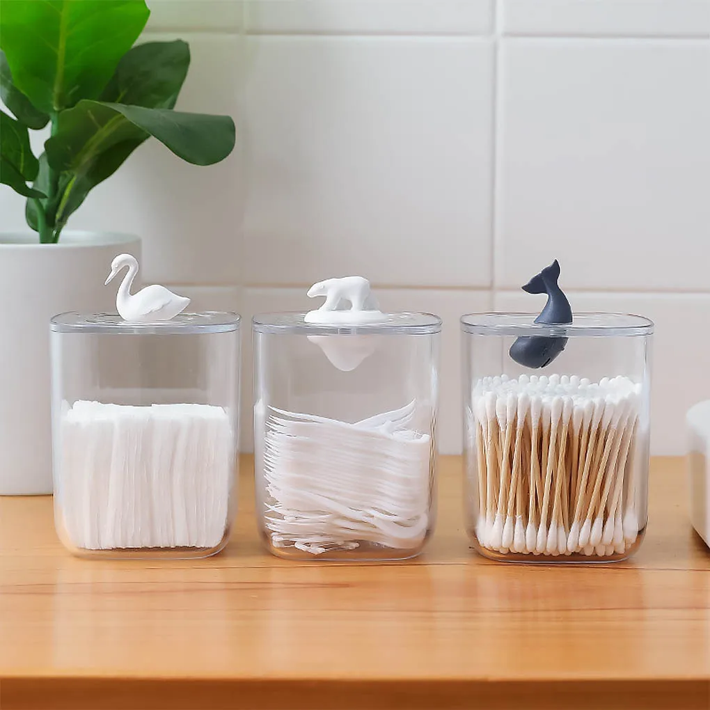 

Multifunctional Round Container Cotton Swab Dustproof Storage Box Makeup Cotton Pad Storage Bag Jewelry Storage Box Candy Jar