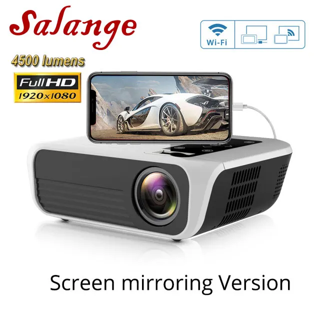 Salange T8 светодиодный проектор Full HD 1080P проектор 5000 люмен домашний кинотеатр проектор видео проектор с HDMI USB VGA кинотеатр медиа - Цвет: Sync Screen Version