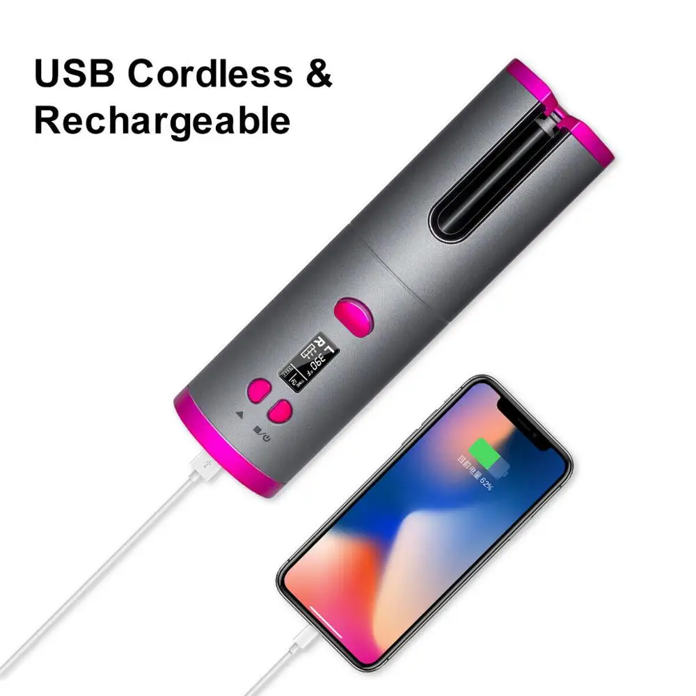 Беспроводной автоматический утюжок для завивки волос первый