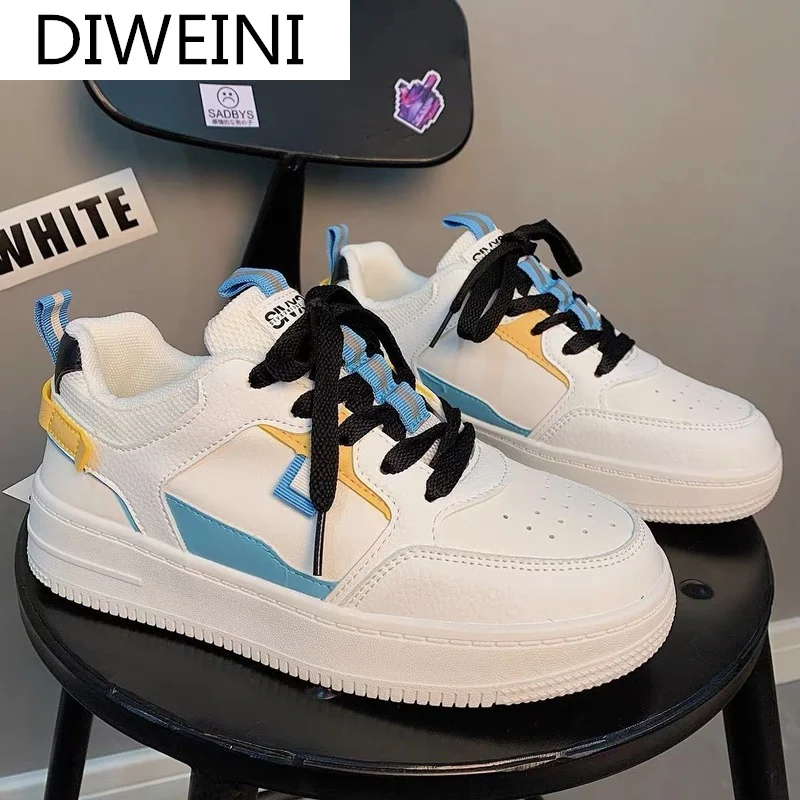 

2021 Women's Shoes New Walking Vulcanized Shoes Comfortable Lace-up Casual Shoes Women's Sneakers Spring Fashion Platform Shoes