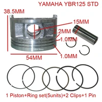 motorcycle piston kit ring set for yamaha ybr125 ybr125k ybr125ed jym125 std 54mm