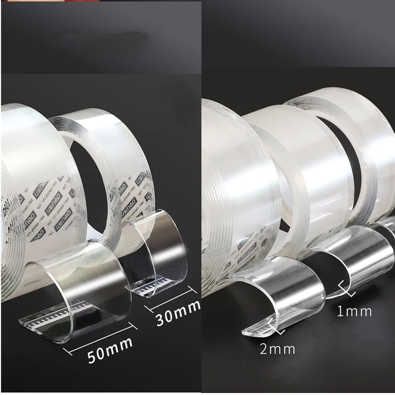 1/3/5/м 1 мм нано волшебная лента двухсторонняя прозрачная без следов акриловая