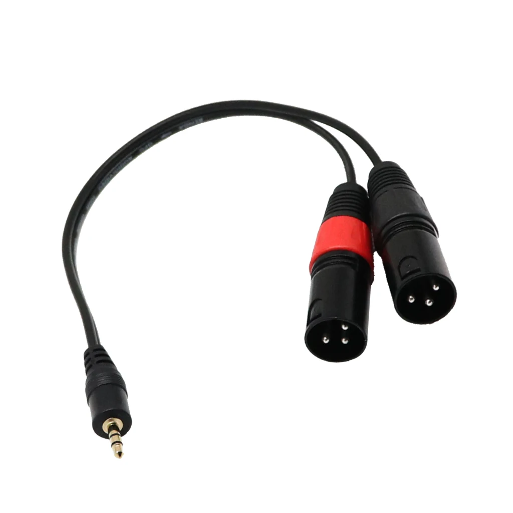 1Ft 1/8 Ɖ 5 мм штекер стерео TRS аудио к двойному 2 3pin XLR Мужской кабель провода