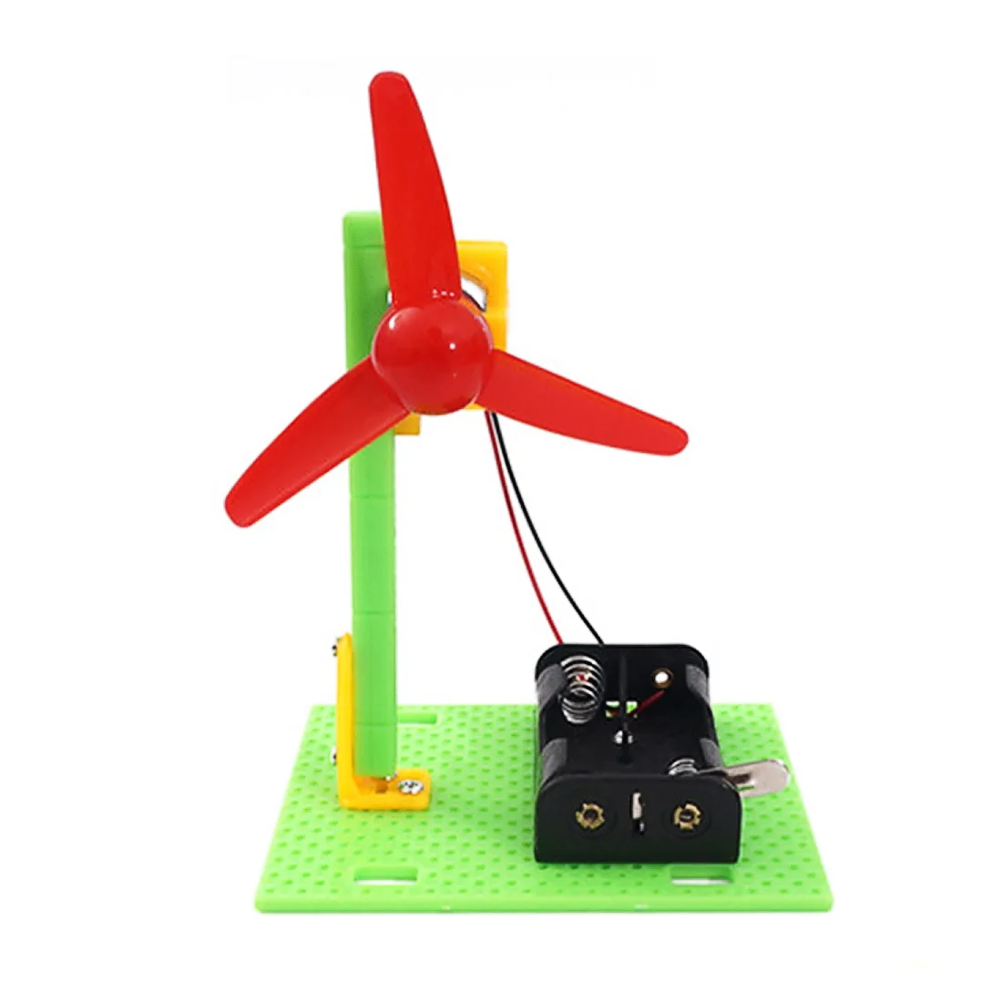 

Kids Science Toys Mini Electric Fan 3-Paddle Primary Students Learning Physics Educational Toys Windmill DIY Model Kit for STEM