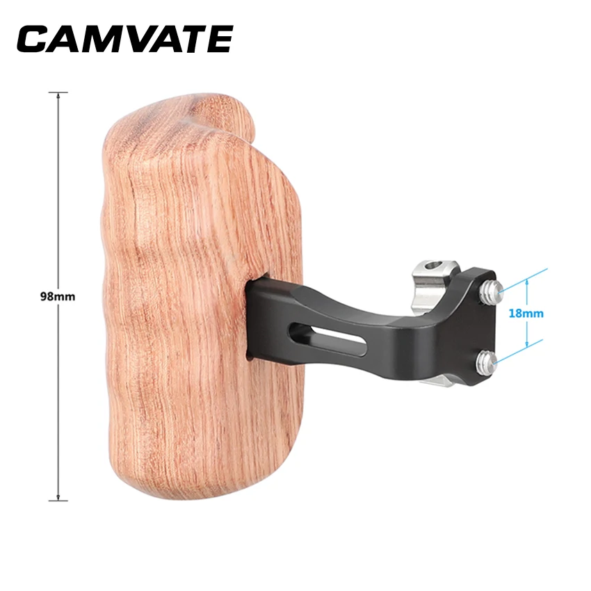 CAMVATE деревянная рукоятка с перевернутым 1/4 &quotрезьбовым соединением для камеры DSLR